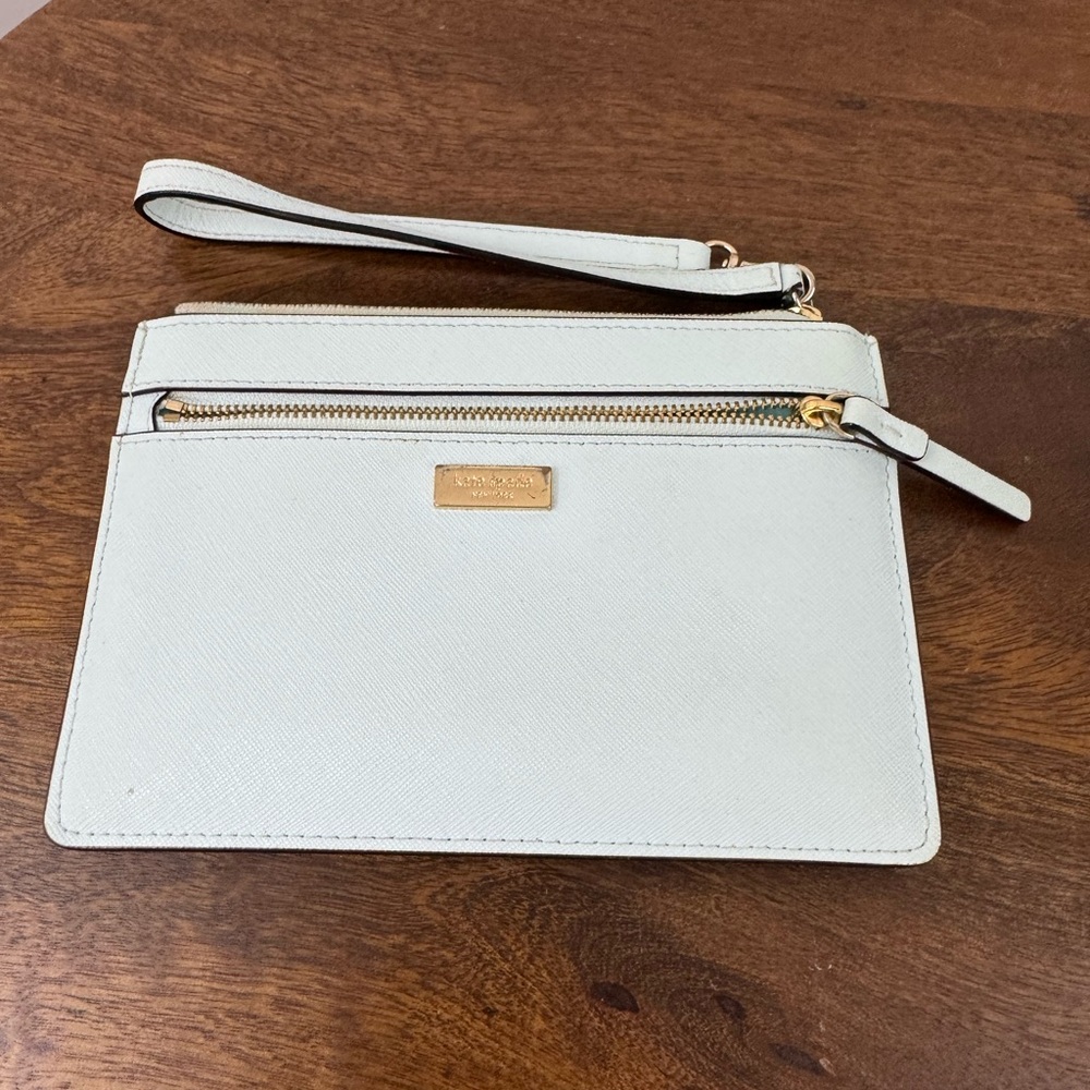 Kate Spade pale blue wristlet